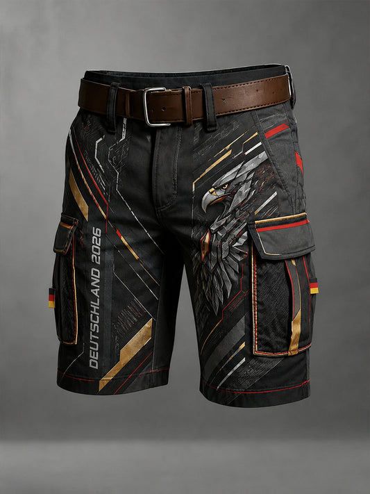 Herren-Freizeithose mit deutschem Fußball-Print