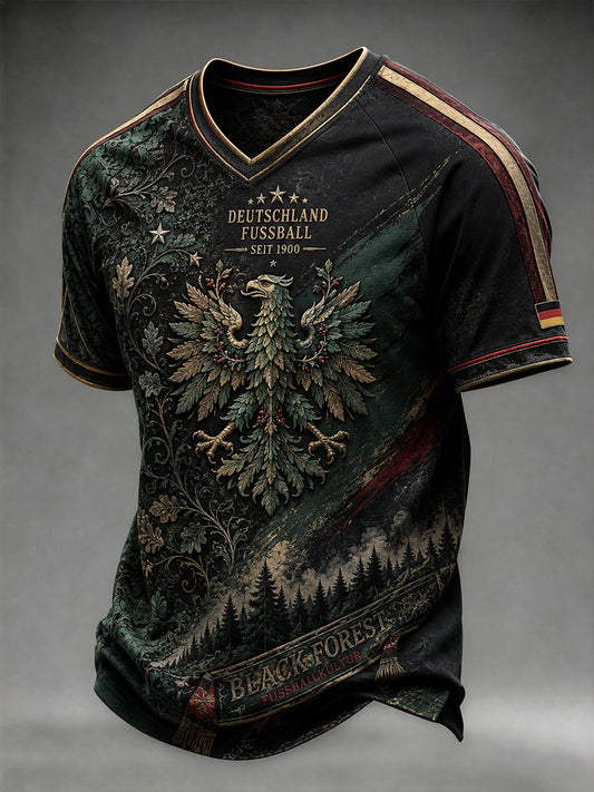 Herren-Fußball-V-Neck-T-Shirt aus Deutschland