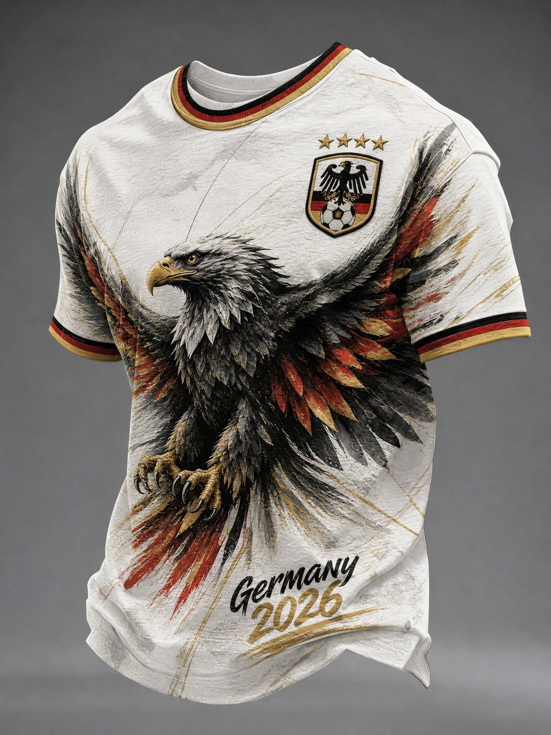 Herren-Fußball-T-Shirt mit Deutschland-Druck