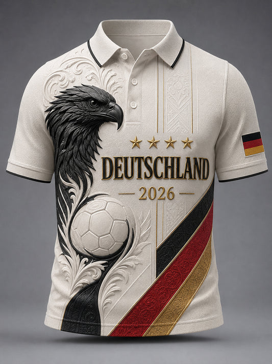 Herren-Fußballfan-Shirt mit Deutschland-Print