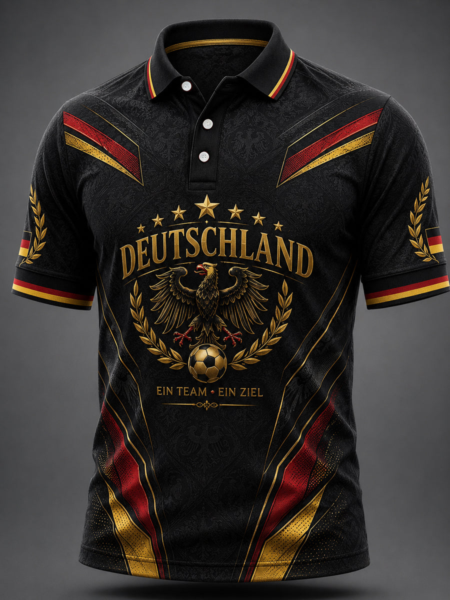 Herren-Deutschland-Fußballfan-Print-Lässige Shorts