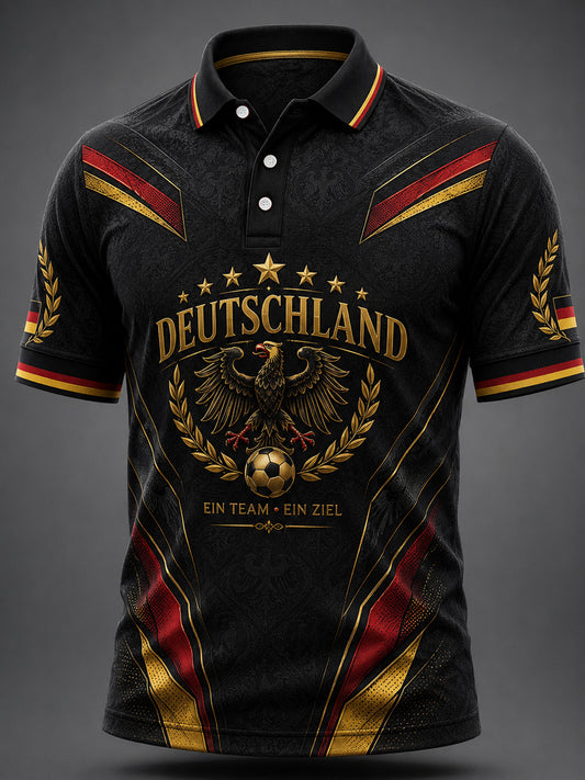 Herren-Deutschland-Fußballfan-Print-Lässige Shorts