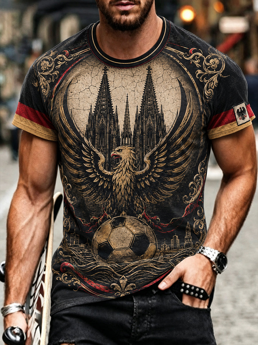 Herren-Fußballkurzarm-T-Shirt aus Deutschland