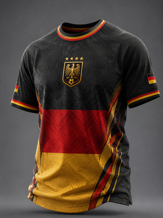 Men's Deutschland Football Fan Graphic Print T-shirt