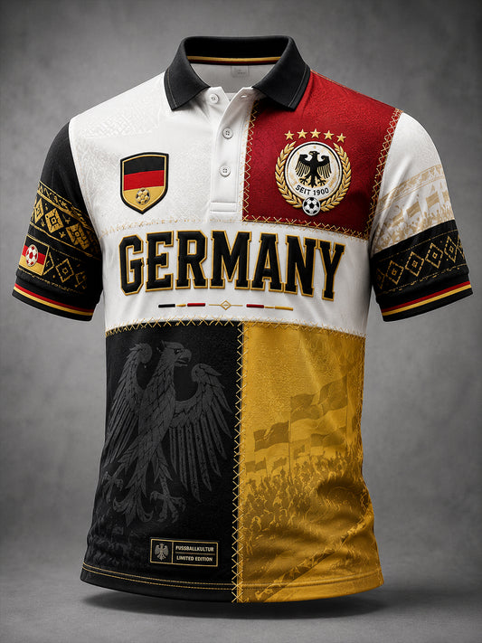 Herren-Fußballkurzarmshirt aus Deutschland
