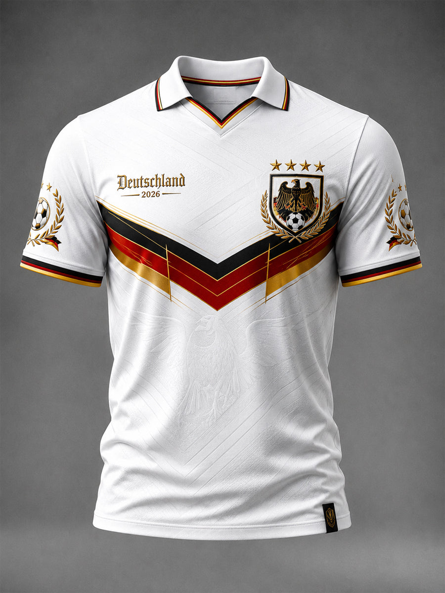 Herren-Deutschland-Fußballfan-T-Shirt mit Grafikdruck
