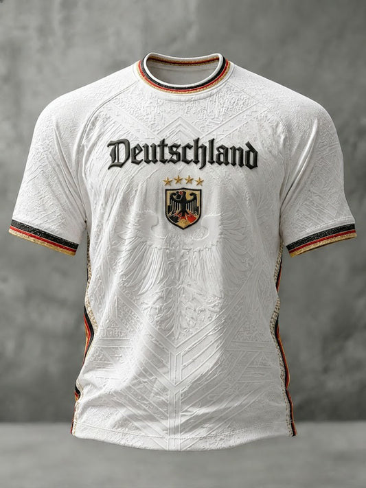 Herren-Fußball-T-Shirt mit Deutschland-Druck