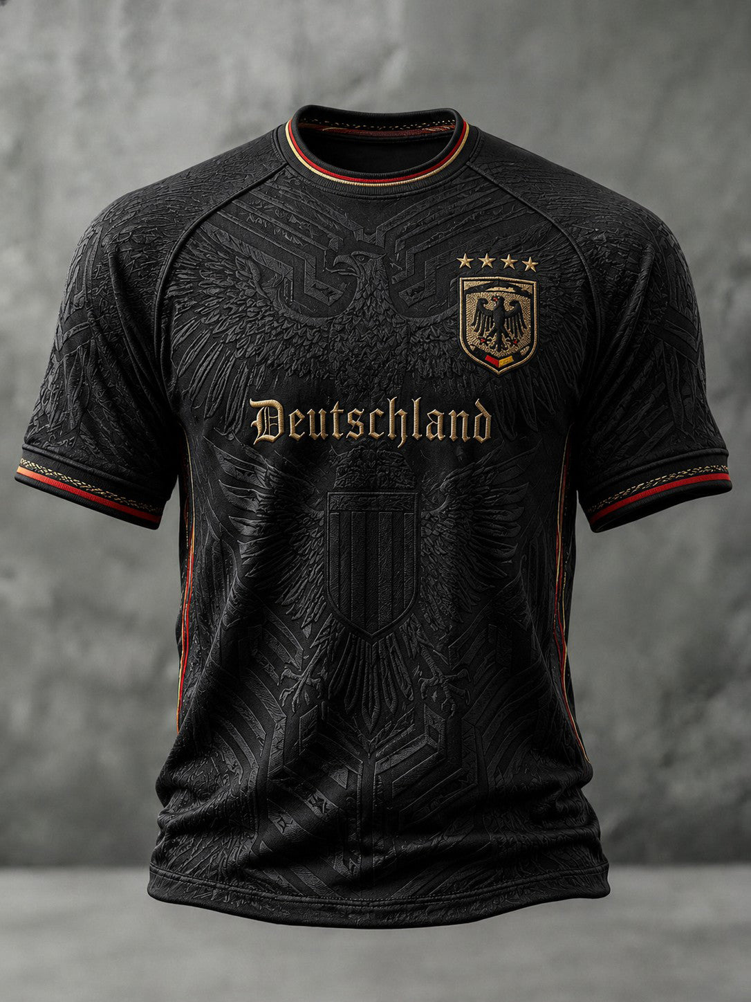 Herren-Fußball-T-Shirt mit Deutschland-Druck