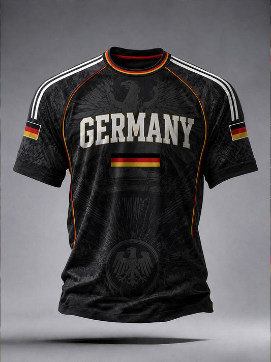 Herren-Fußball-T-Shirt aus Deutschland mit kurzen Ärmeln