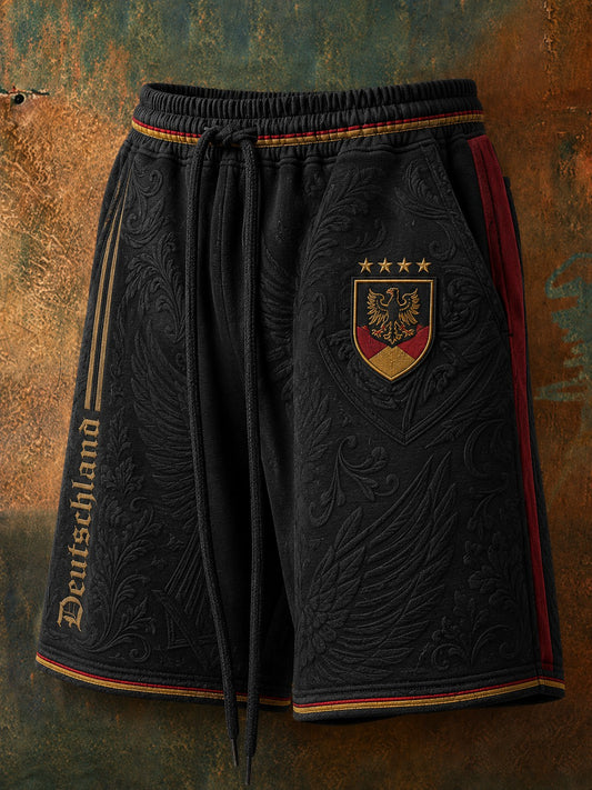 Herren-Fußball-Shorts mit Deutschland-Druck