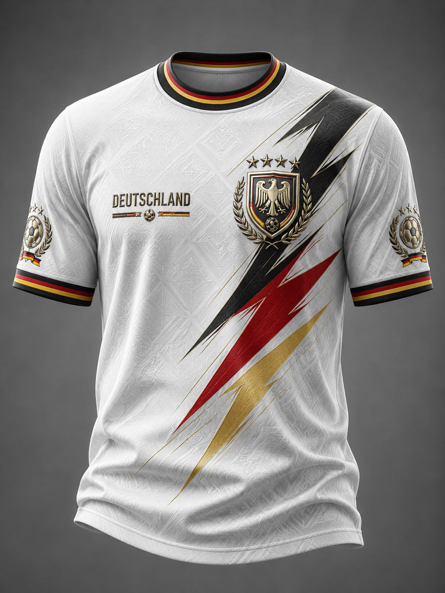 Herren-Deutschland-Fußballfan-T-Shirt mit Grafikdruck