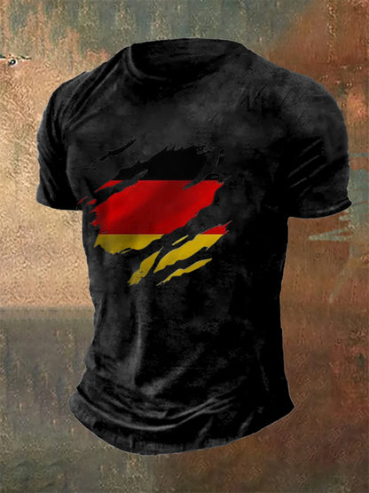 Herren-T-Shirt aus Deutschland mit grafischem Druck und kurzen Ärmeln