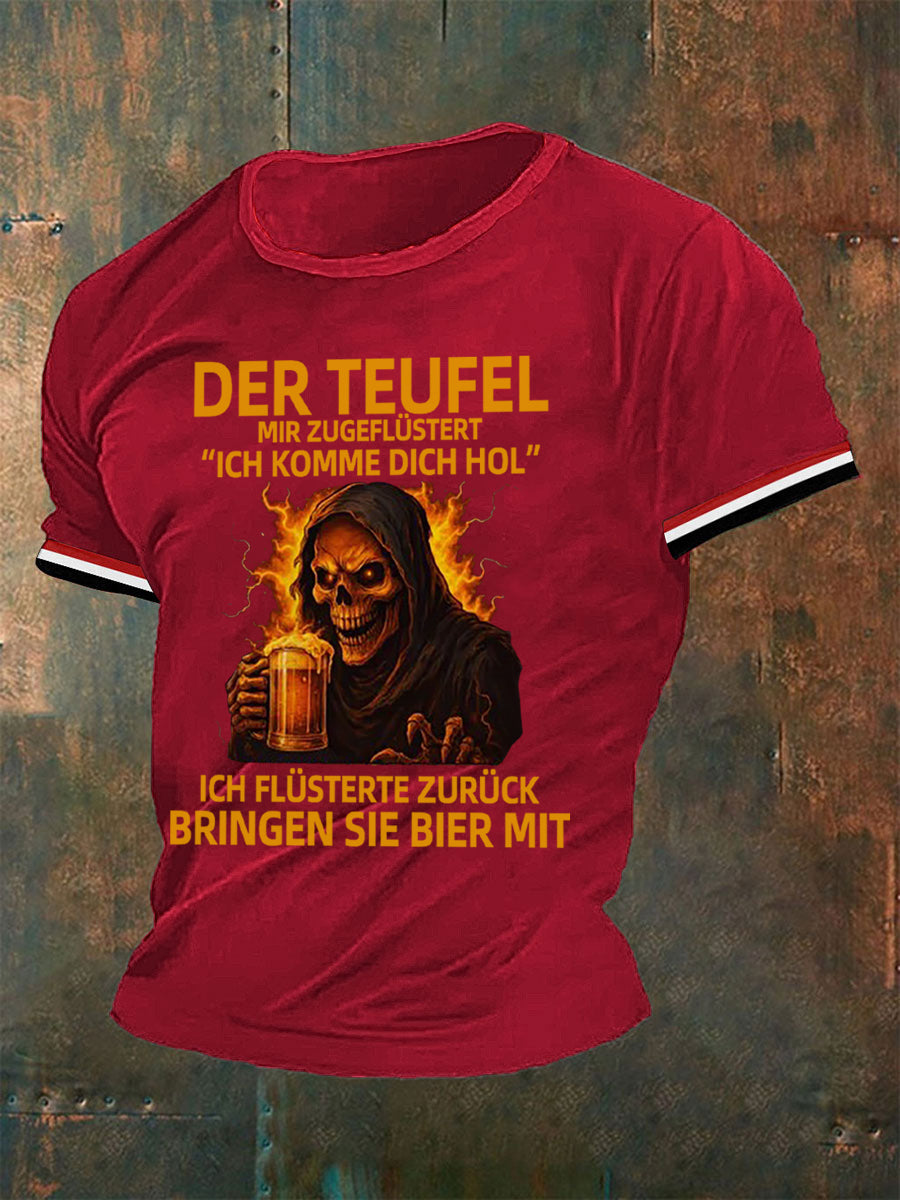 Bedrucktes T-Shirt für Herren BRINGEN SIE BIER MIT