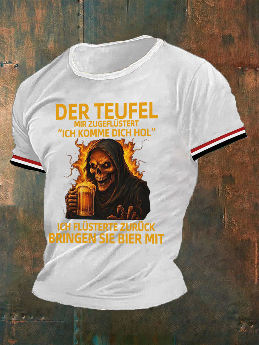 Bedrucktes T-Shirt für Herren BRINGEN SIE BIER MIT