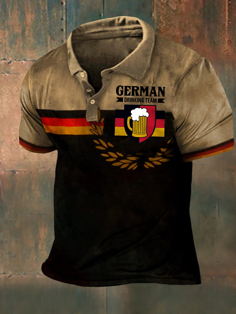 Herren-T-Shirt aus Deutschland mit grafischem Druck und kurzen Ärmeln
