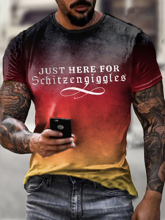 Herren-T-Shirt aus Deutschland mit Kurzarm und Aufdruck