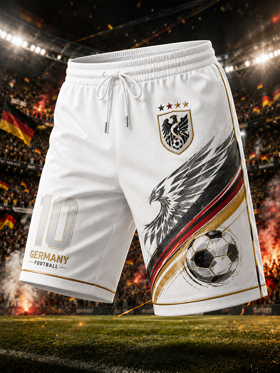 Herren-Shorts mit Adler-Football-Print