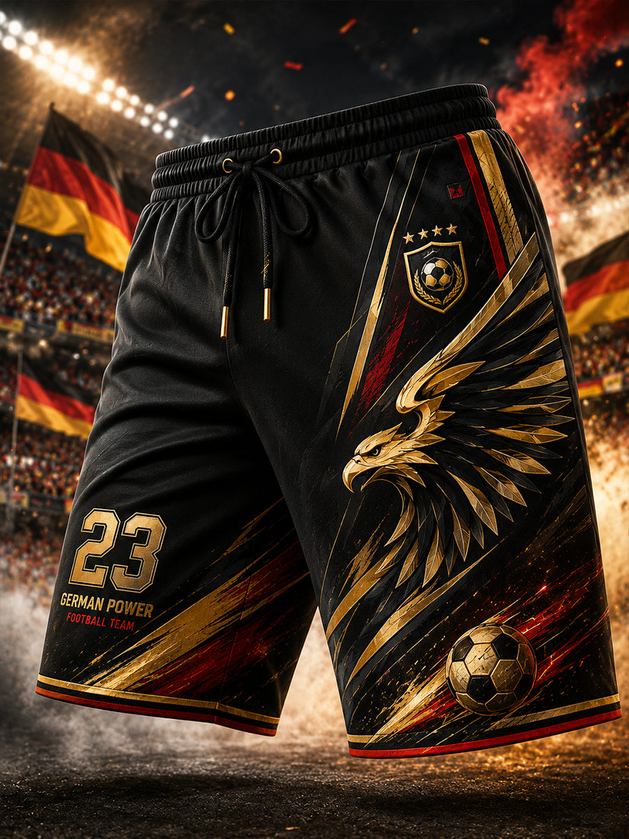 Männer Adler Fußball Print Shorts