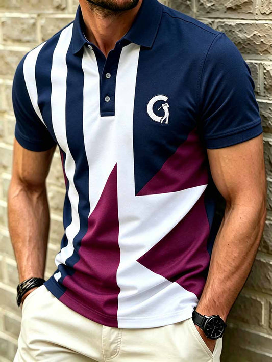 Herren-Poloshirt im schlichten Business-Style mit Print