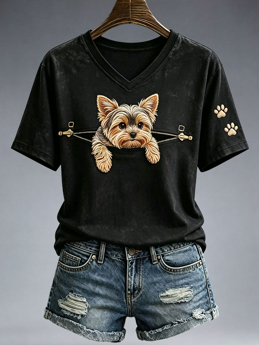 Schönes Yorkshire-Terrier-T-Shirt für Damen