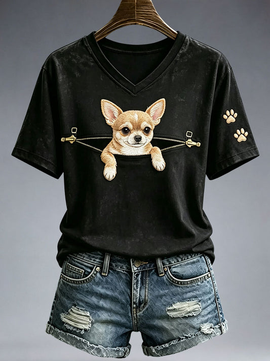 Schönes Chihuahua-T-Shirt für Damen
