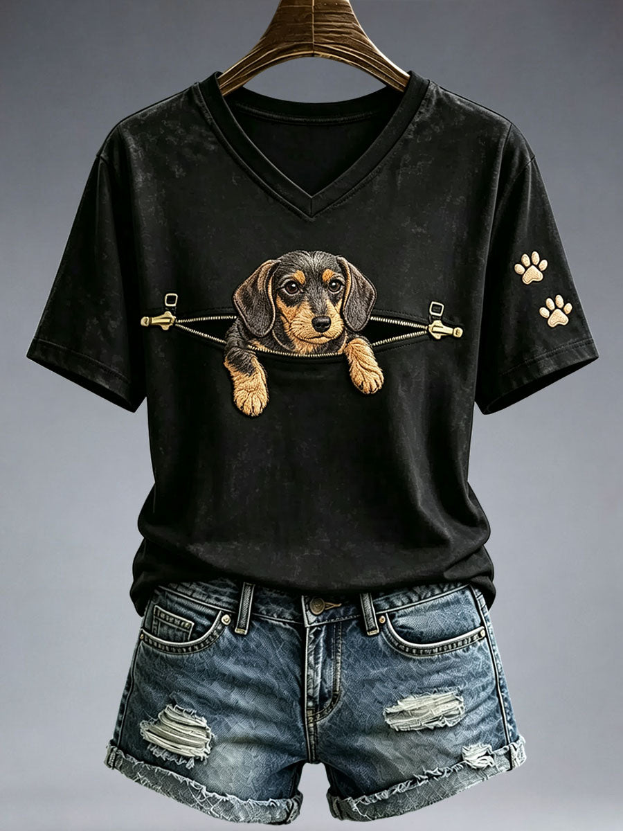 Schönes Dackel-T-Shirt für Damen