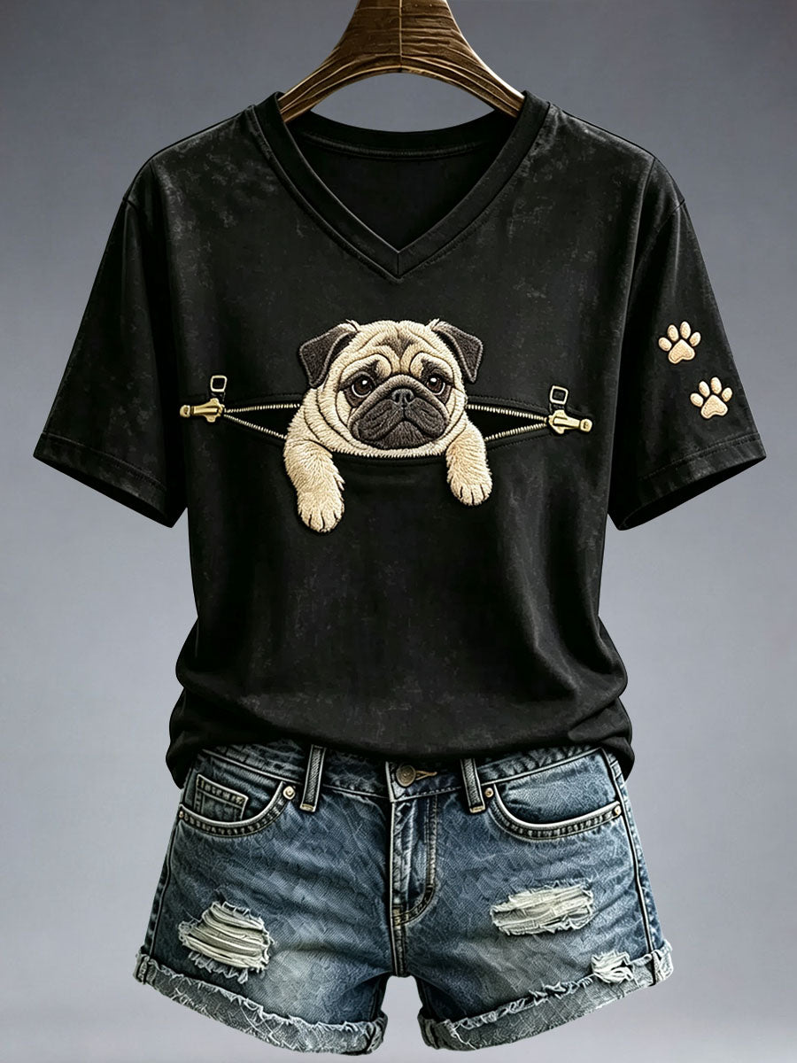 Schönes Mops-T-Shirt für Damen