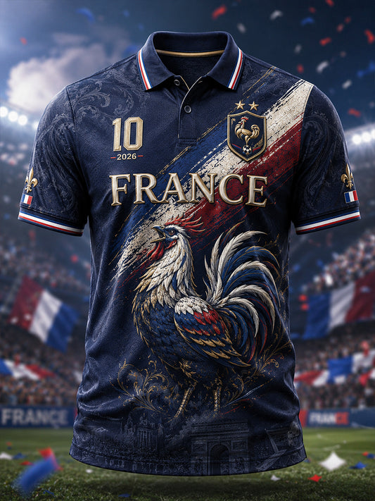 Männer Frankreich Fußball Kurzarm T-Shirt