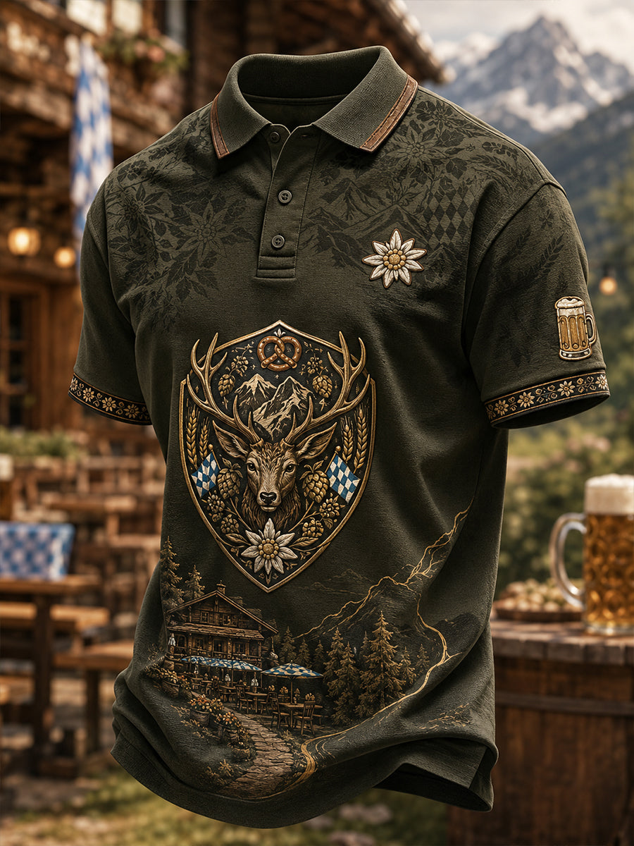 Herren-Oktoberfest-T-Shirt mit kurzen Ärmeln