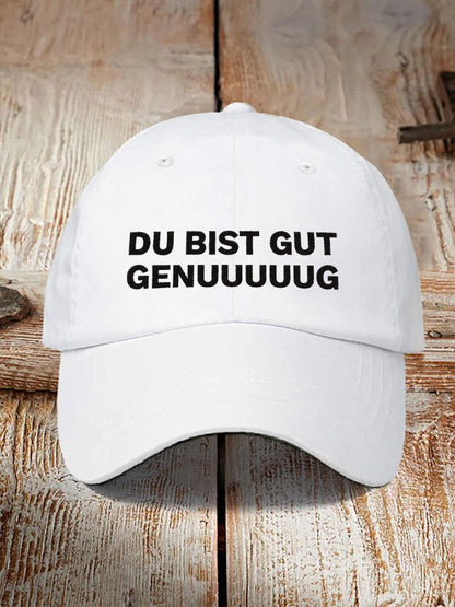 Unisex Du Bist Gut Genug Viral-Meme-Print-Kappe mit deutscher Affirmation