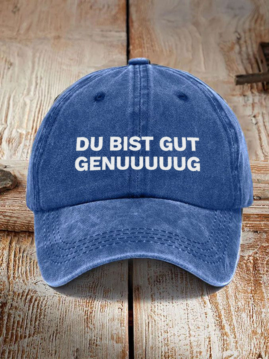 Unisex Du Bist Gut Genug Viral-Meme-Print-Kappe mit deutscher Affirmation