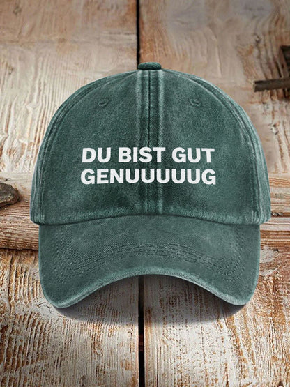 Unisex Du Bist Gut Genug Viral-Meme-Print-Kappe mit deutscher Affirmation