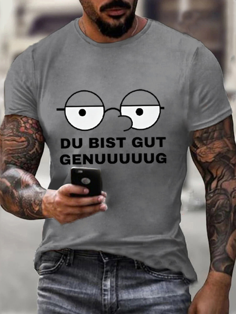 Herren-T-Shirt mit viralem Meme: Du bist gut genug – deutsche Affirmation