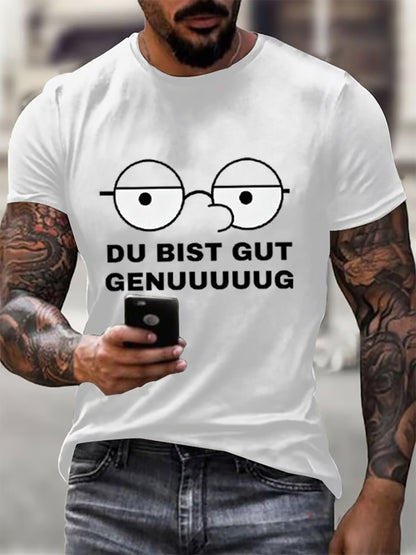 Herren-T-Shirt mit viralem Meme: Du bist gut genug – deutsche Affirmation