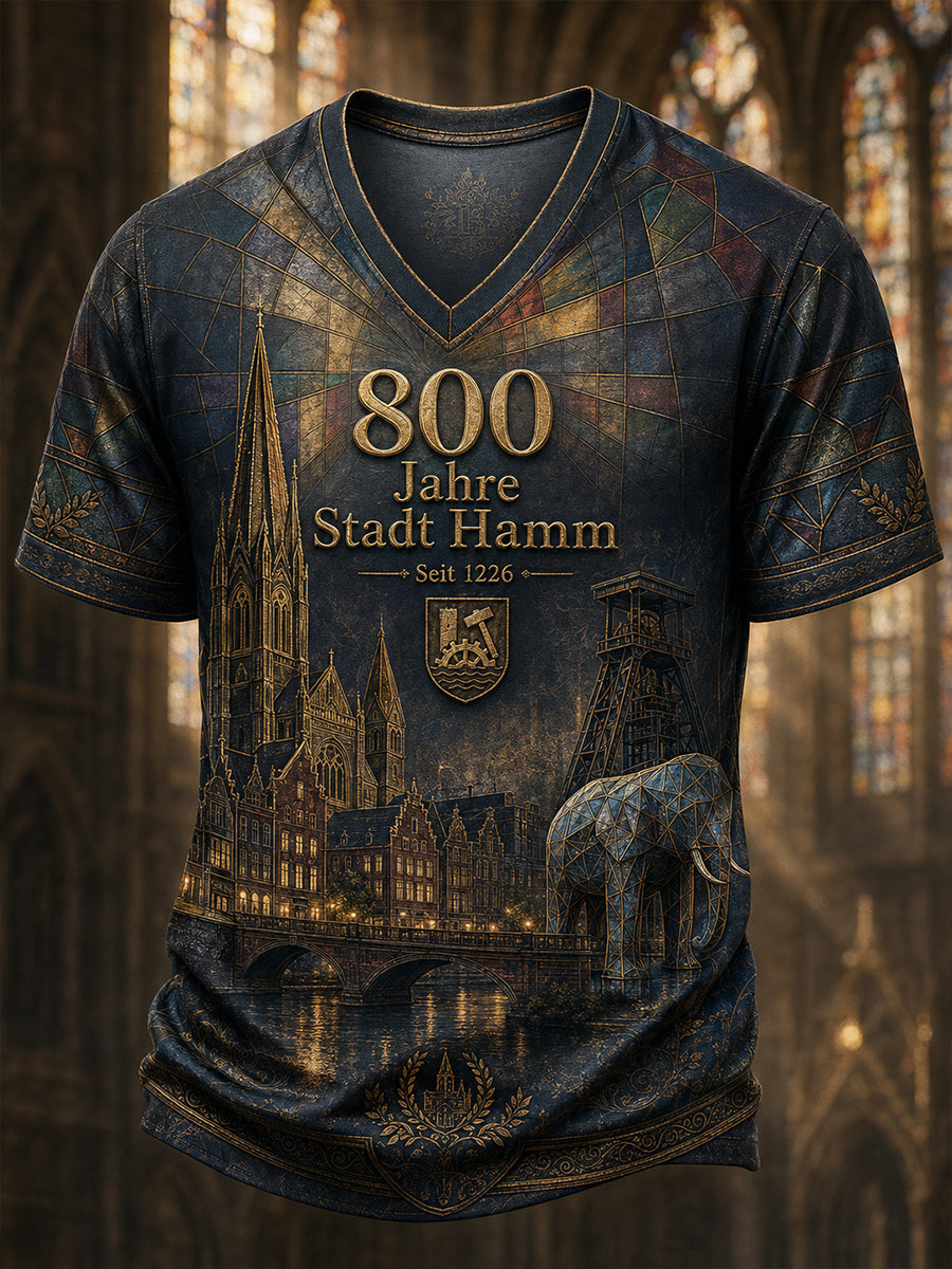 Herren-T-Shirt mit V-Ausschnitt – Städte Deutschlands