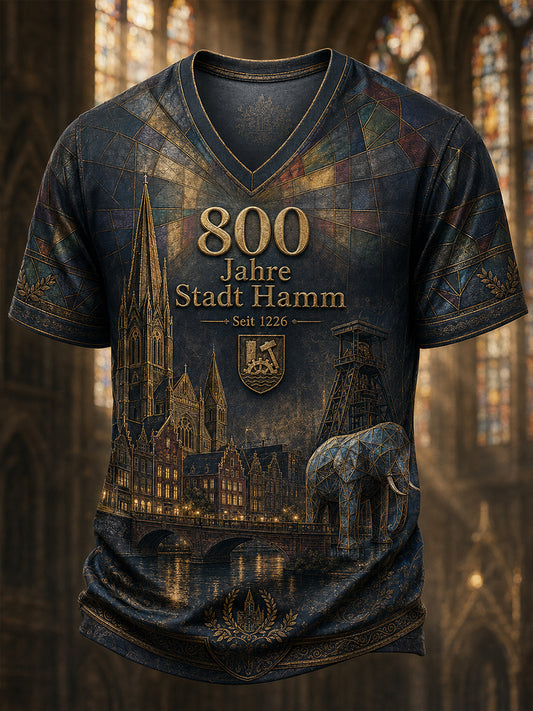 Herren-T-Shirt mit V-Ausschnitt – Städte Deutschlands