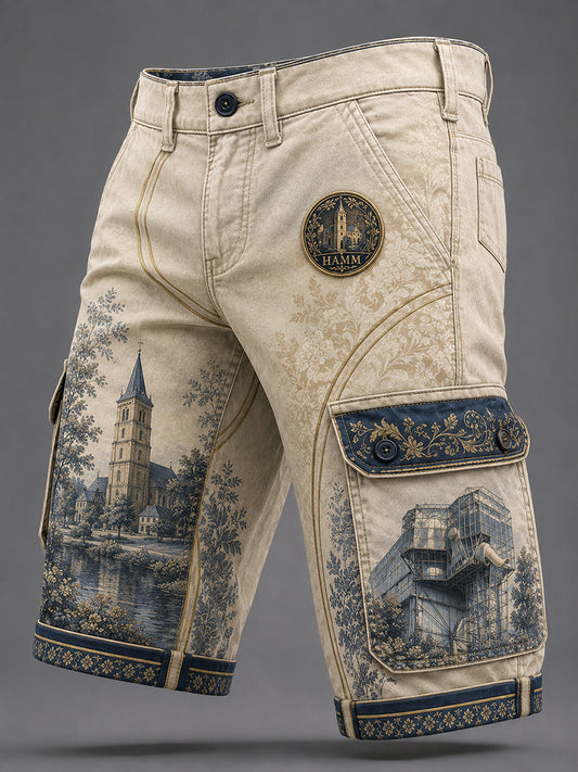 Herren Hamm Deutschland City Print Freizeit shorts