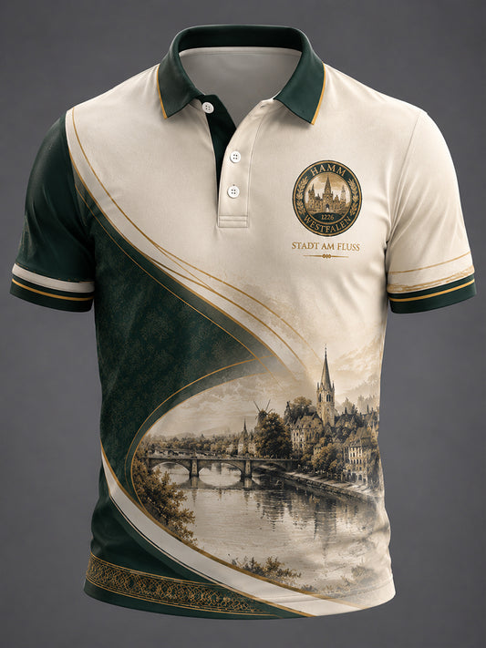 Herren Hamm Deutschland City Print Ruhiges Luxus Shirt