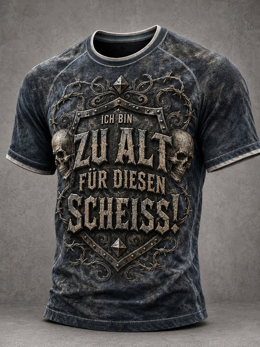 Herren-Ich bin zu alt für diesen Scheiß-Witz-T-Shirt