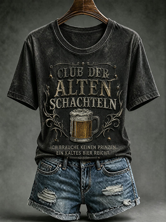 Lässiges T-Shirt für Damen mit witzigem Slogan-Print