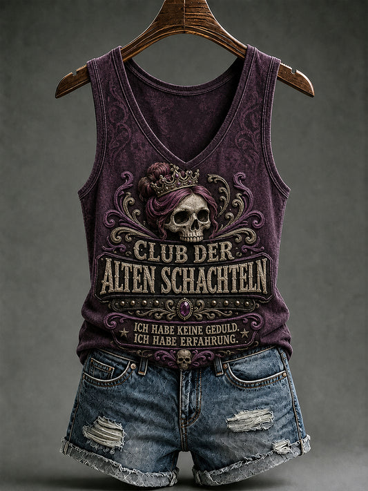 Lässige Damen-Weste mit witzigem Slogan-Print