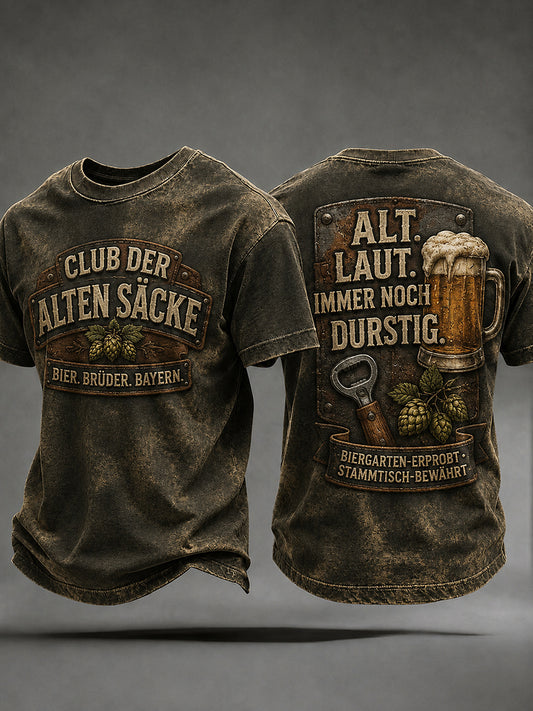 Lustiges Herren-T-Shirt im Oktoberfest-Style mit Biermotiv, lässig und bequem