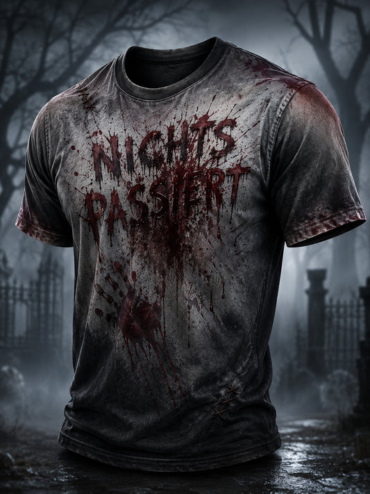 Herren-Halloween-Kunstdruck-T-Shirt