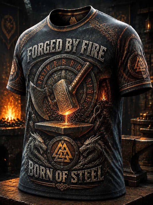 Herren Vintage Viking Gusseisen T-Shirt