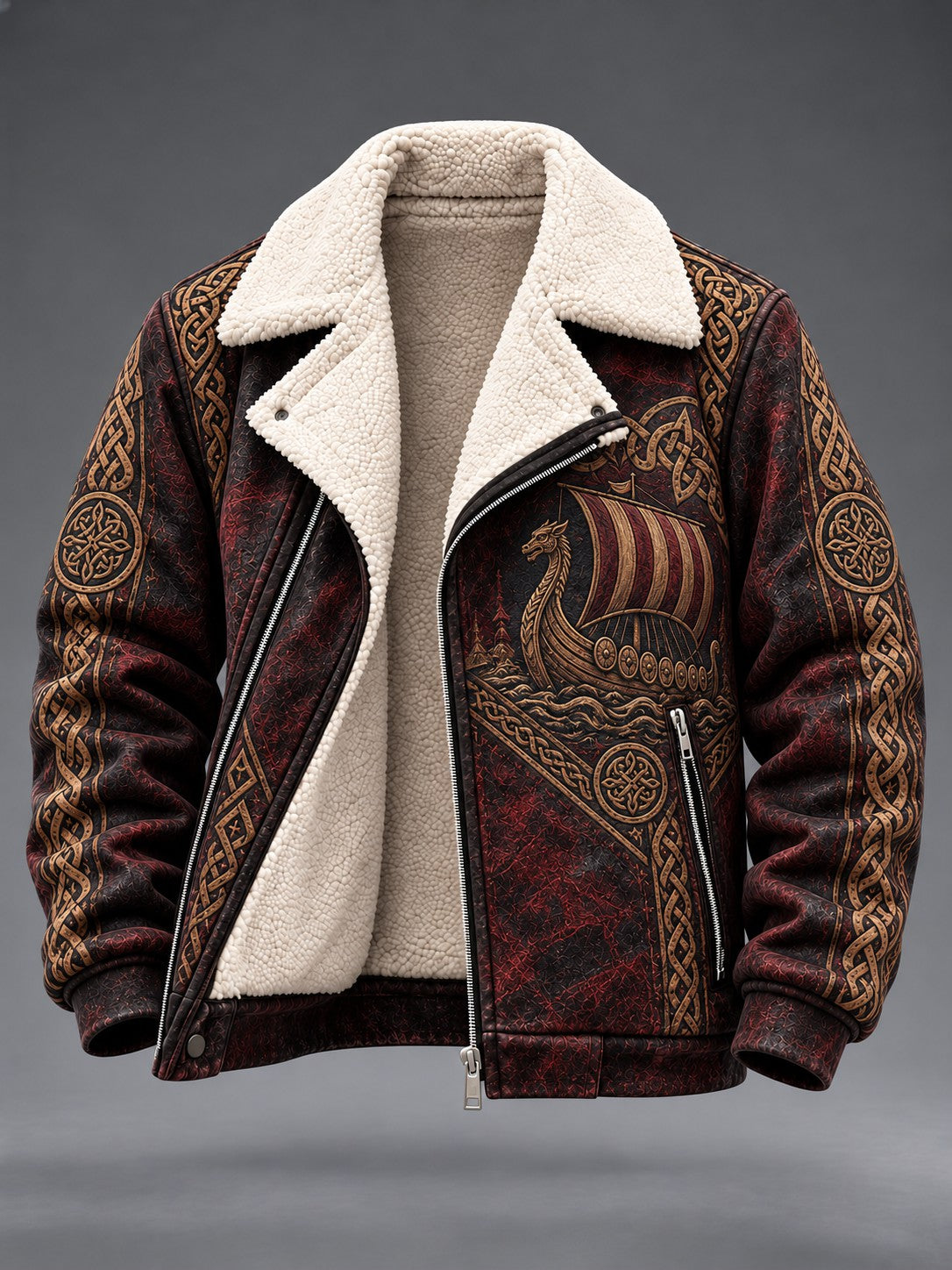 Vikinger-Plüschjacke für Herren