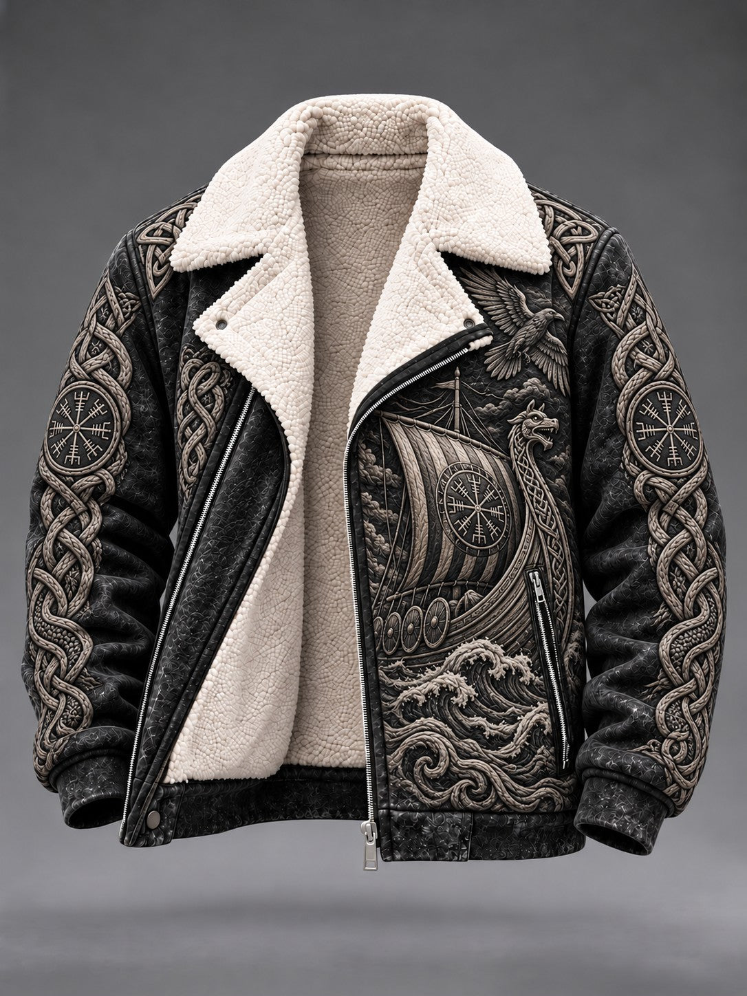 Vikinger-Plüschjacke für Herren