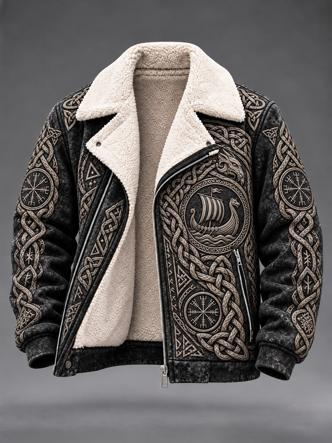 Vikinger-Plüschjacke für Herren