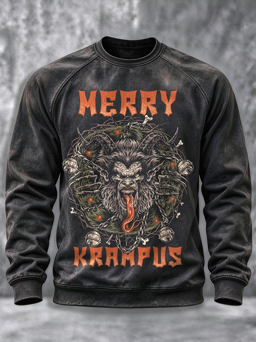 Herren-Krampus-Grafik-Sweatshirt
