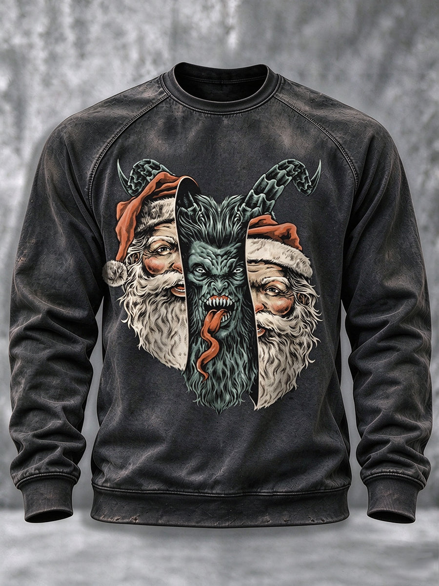 Herren-Krampus-Grafik-Sweatshirt